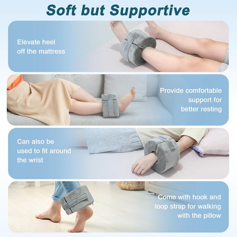 Zelen Foot Elevation Pillow Ankle Protector Support Elevated Foot Heel Pillow Elevator Feet Foam Wedge Leg Rest Post Surgery Pillow Bed Pressure Sore Cushion Elevating Broken Ankle Heel Protection (1 PCS) - Image 4